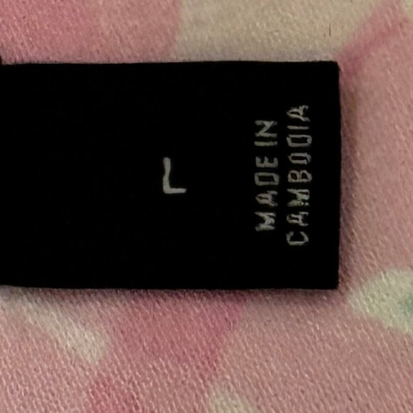 Lauren Ralph Lauren Pink Floral Pajama Set | Cotton Viscose | Size L - Picture 10 of 13